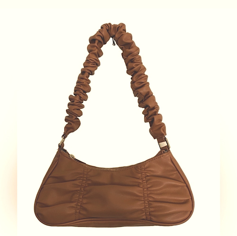 WILD FABLE Ruched Shoulder Bag Carmel Tan Brown color like new no tags - Picture 9 of 14